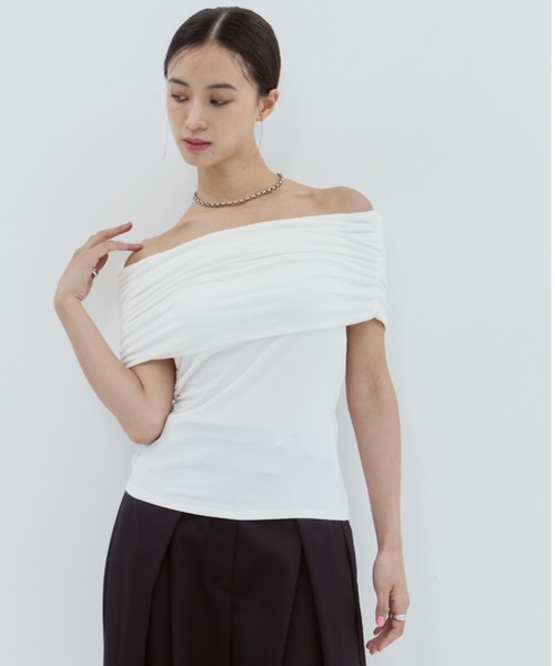 determ/デターム】《STUDIOUS別注》OFF SHOULDER TOPS/オフショルダー