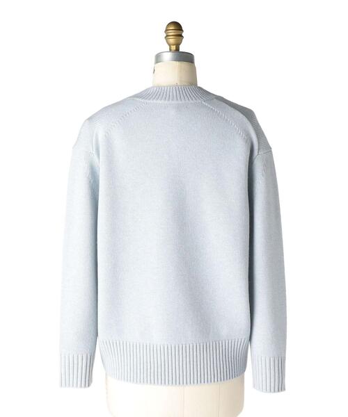 ドゥロワー カシミア 7G天竺編みVネックプルオーバーニット Drawer