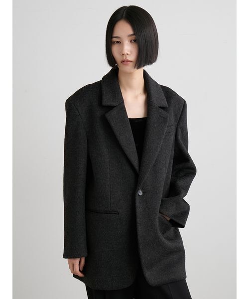 セール】シャギーシングルジャケット（テーラードジャケット