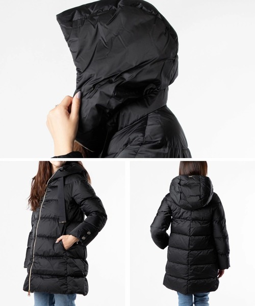 セール】HERNO A-Shape DOWN JACKET IN SATIN ヘルノ Aシェイプ サテン