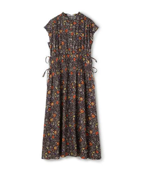 SOULEIADO（ソレイアード）の「プリントレーヨン ギャザードミディ