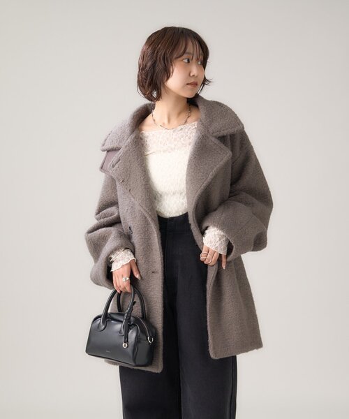 mystic（ミスティック）の「【WEB/限定店舗】シャギーミドルコート