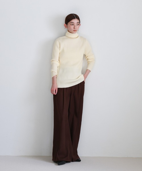 セール】【12色展開】タートルネックリブニット（ニット/セーター