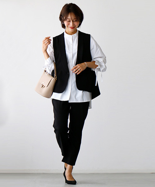お仕事や行事に！今どきジレスーツ着回し術(セットアップ）パンツ