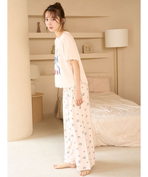 セール】【接触冷感】チェリーシリーズロングパンツ（ルームウェア