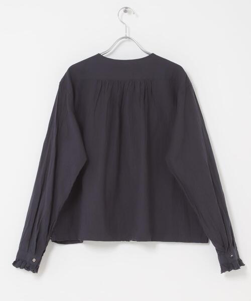 かぐれ（カグレ）の「コットンリネンフリルブラウス（シャツ/ブラウス