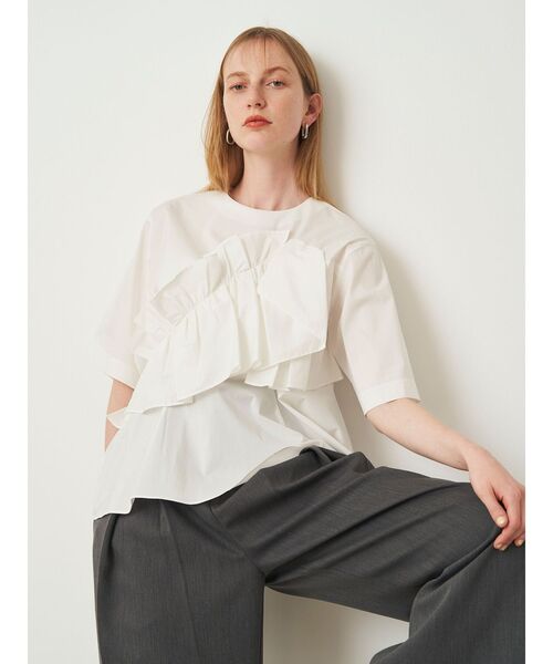 ELENDEEK（エレンディーク）の「フリルペプラムブラウス（シャツ