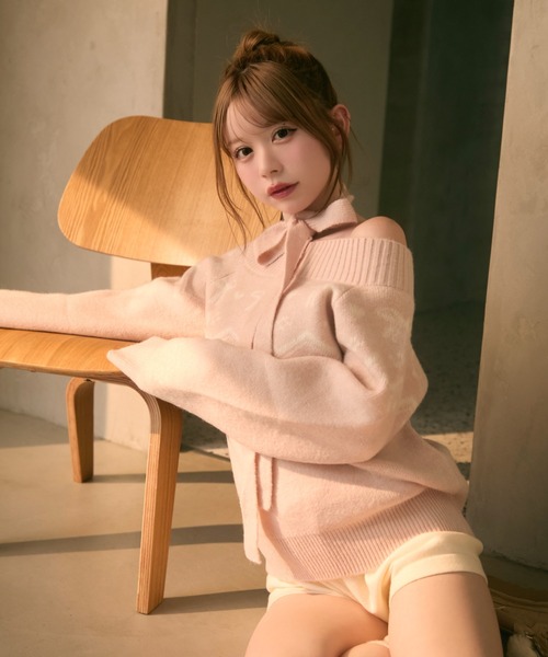 TITTY&CO.（ティティーアンドコー）の「ノルディック柄リボン付きオフ