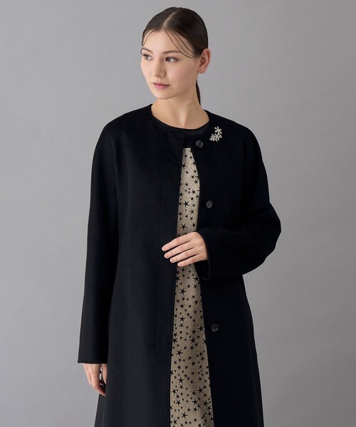 カシミヤベルト付きクルーコート（その他アウター）｜ANAYI（アナイ