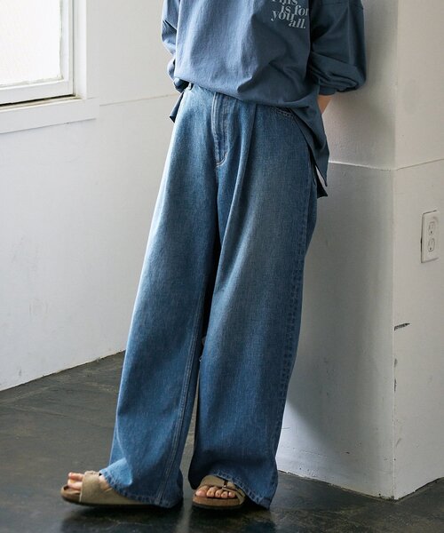 FRAMeWORK（フレームワーク）の「WIDE DENIM（デニムパンツ）」 - WEAR