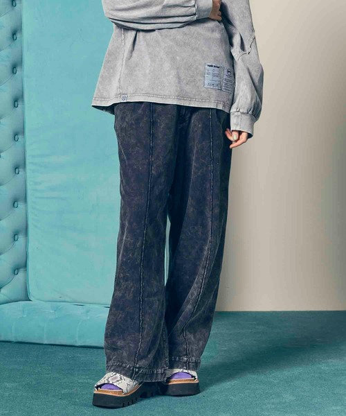 セール】《UNISEX》Chemical Over-Dye Heavy-Weight Sweat Pin tuck