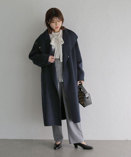 La TOTALITE（ラトータリテ）の「リバーハイネックロングコート