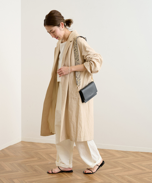 FRAMeWORK（フレームワーク）の「綿麻ポプリンコート（チェスター