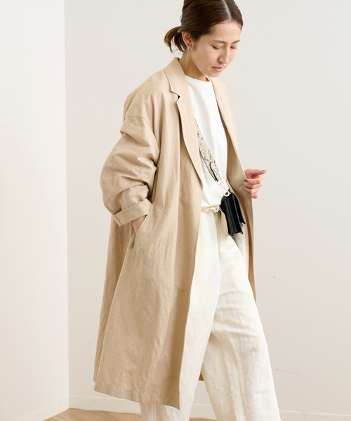 FRAMeWORK（フレームワーク）の「綿麻ポプリンコート（チェスター