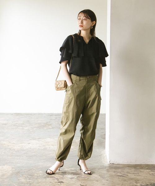 Noble（ノーブル）の「○《追加》ケープフリルブラウス 2（シャツ