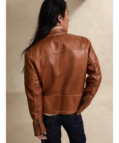 Banana Republic（バナナリパブリック）の「レザー バイカージャケット