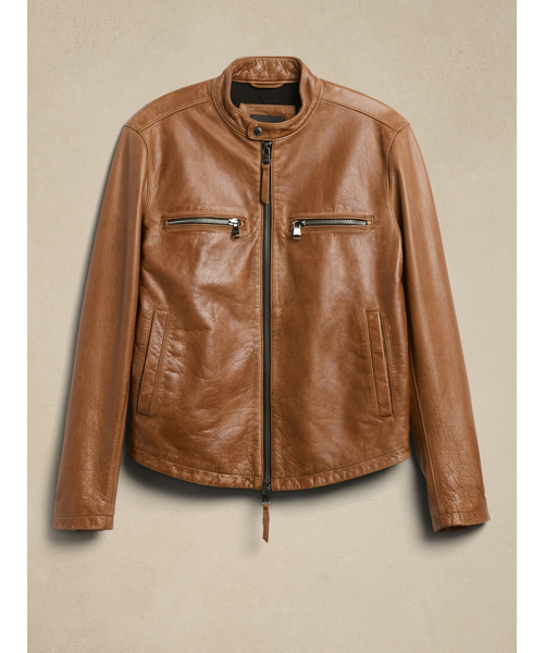 Banana Republic（バナナリパブリック）の「レザー バイカージャケット