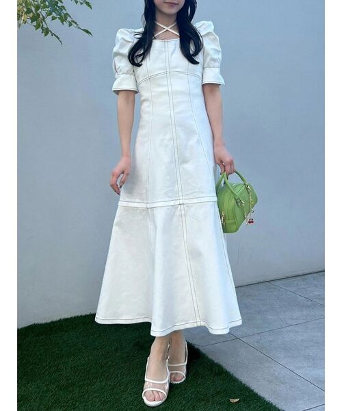 セール】2WAYスイッチングステッチワンピース（ワンピース）｜dazzlin