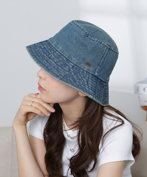 プレートネーム付デニムバゲットハット（ハット）｜pumpkin port