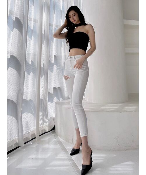 GYDA（ジェイダ）の「レースアップデザインチョーカーベアTOPS