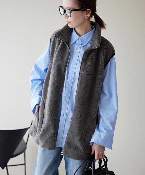 SLOBE IENA（スローブイエナ）の「ボアスタンドベスト（ベスト）」 - WEAR