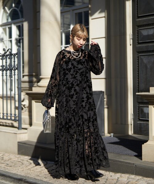 CIAOPANIC（チャオパニック）の「【前後2WAY】ベロアフラワー