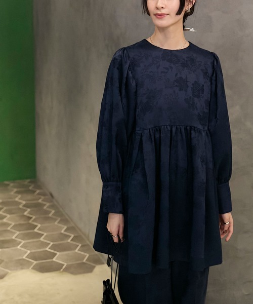 forksy.】【オケージョン対応】サテンジャガードボリュームスリーブ