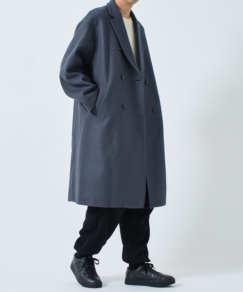 カシミヤ混ウールリバー／チェスターコート⁄DoCLASSE