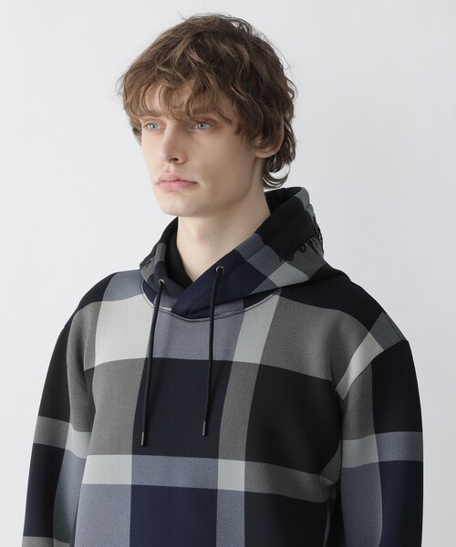 BLACKLABEL CRESTBRIDGE 毛混ボアパーカー チェックLL