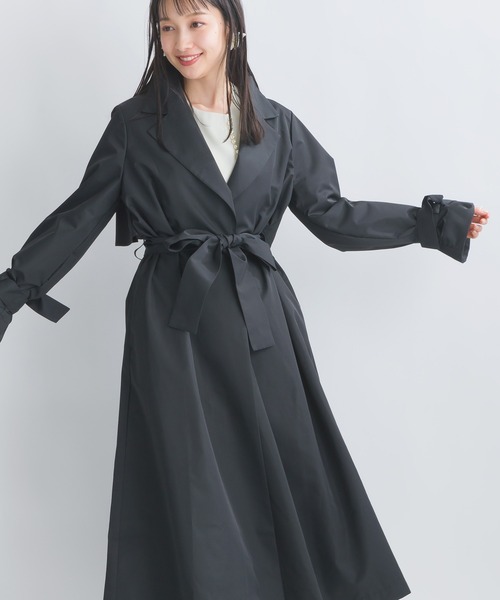 PICCIN（ピッチン）の「弱撥水 後ろティアードリボンコート（トレンチ