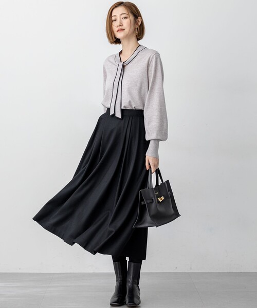 セール】【洗える】ウーステッドウール ボウタイ ニット（ニット