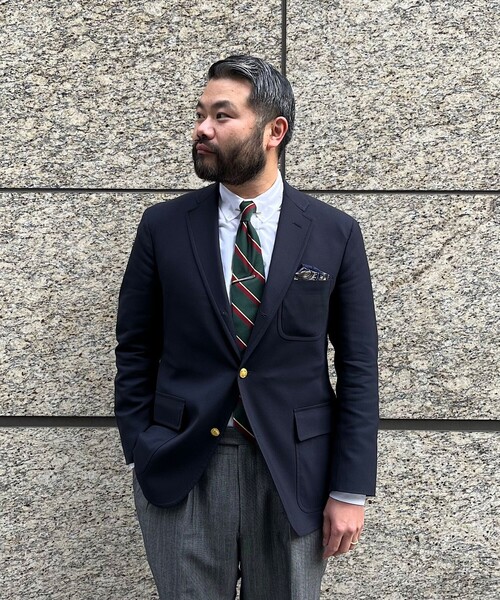 Southwick: CAMBRIDGE ウール ネイビー ブレザー（テーラード