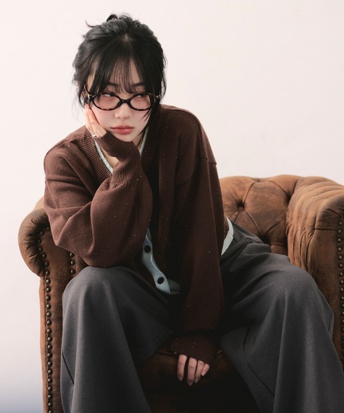 layered design cardigan / レイヤードデザインカーディガン