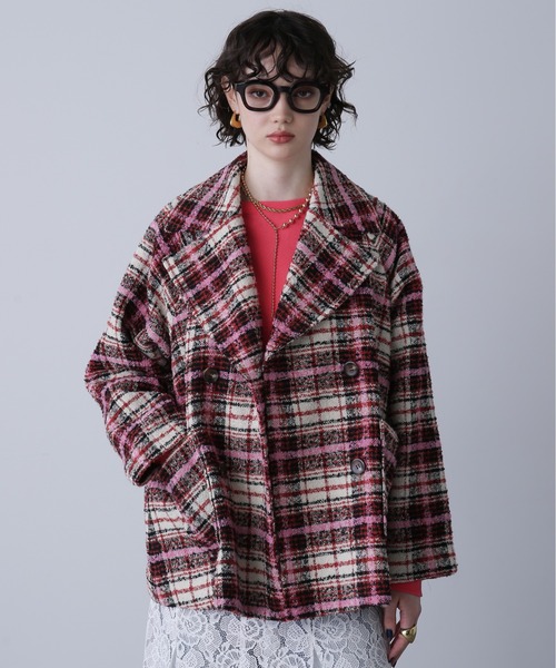 ROSE BUD（ローズバッド）の「シャギーチェックコート（その他アウター