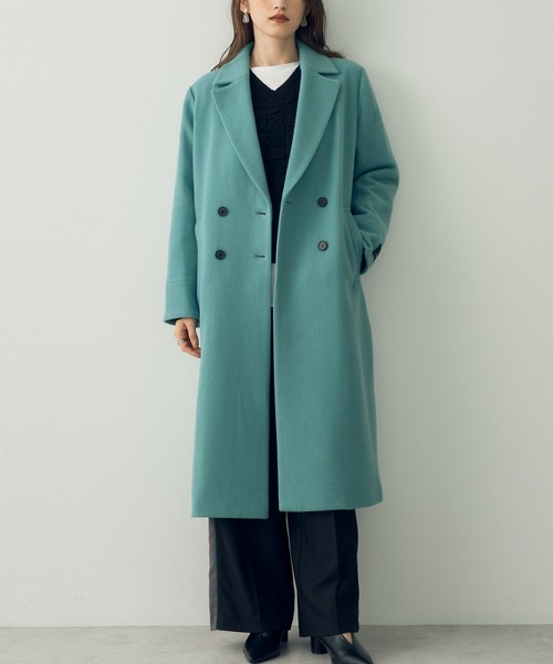 YECCA VECCA（イェッカヴェッカ）の「ウール混ダブルロングコート