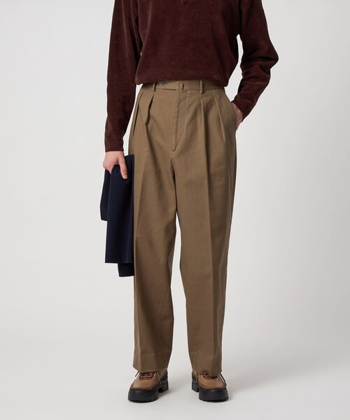 セール】＜Steven Alan＞ ドリル インツープリーツ ドレス トラウザー