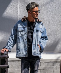 ジャケット/アウター（ブルー・ネイビー/青色系・レオパード柄