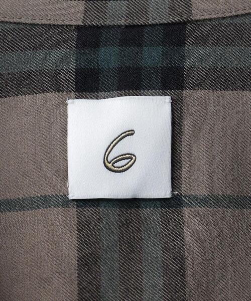 6（ロク）の「＜6(ROKU)＞毛コットン チェックシャツ（シャツ/ブラウス