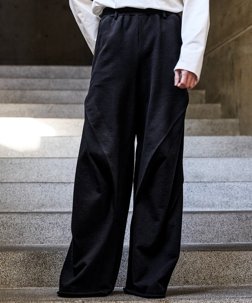CLEL】3D Tuck Sweat Pants / 3Dタック スウェットパンツ（スウェット