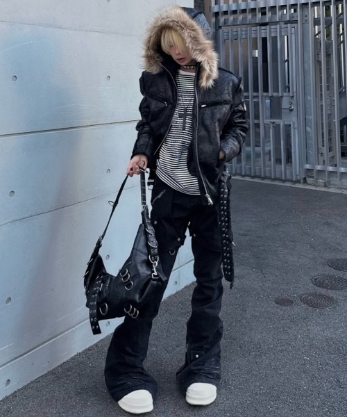 Rosen Kreuz】SIDE BELT DOCKING FLARE PANTS / 【ローゼンクロイツ