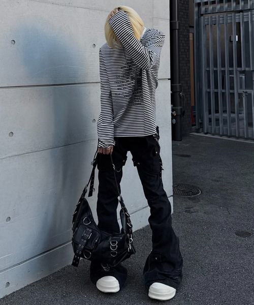 Rosen Kreuz】SIDE BELT DOCKING FLARE PANTS / 【ローゼンクロイツ