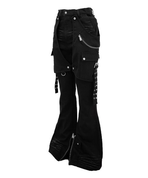 Rosen Kreuz】SIDE BELT DOCKING FLARE PANTS / 【ローゼンクロイツ