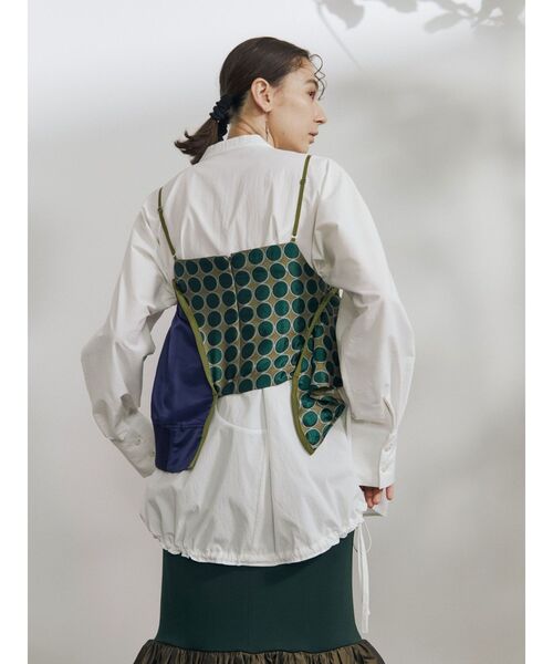 UN3D.（アンスリード）の「ウェーブラインギャザーシャツ（シャツ