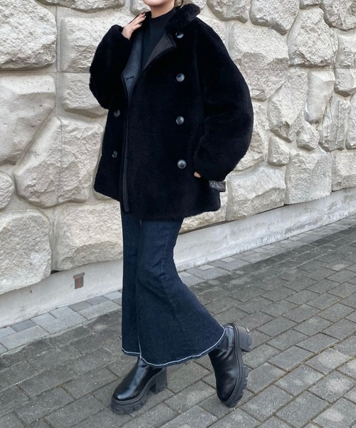 LAULEN（ローレン）の「B3 boa jacket /スタンドカラーボアミドル