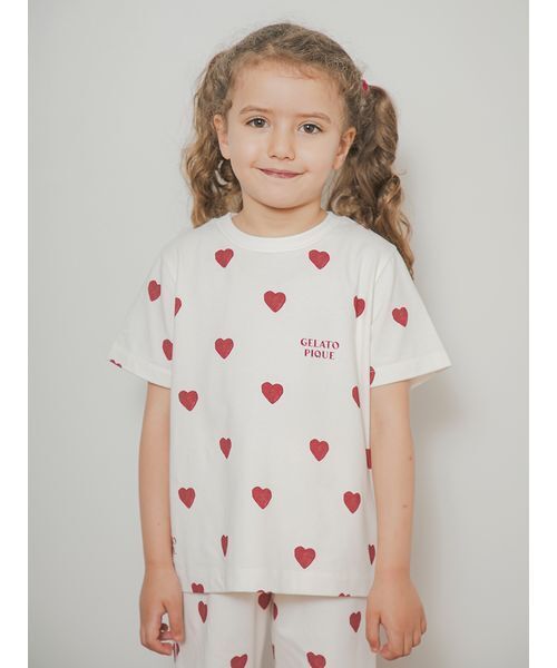 セール】【KIDS】ハート柄Tシャツ（ルームウェア/パジャマ）｜gelato