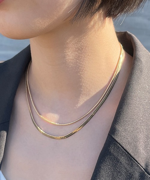 セール】金属アレルギー対応 スクエアチェーン ネックレス レディース
