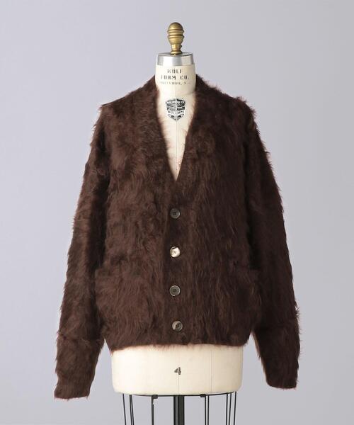 新品タグ付 ブルマリン ミンクファー襟付き カシミヤ混ビジューニットカーディガン 新品タグ付 ブルマリン ミンクファー襟付き カシミヤ混ビジューニット