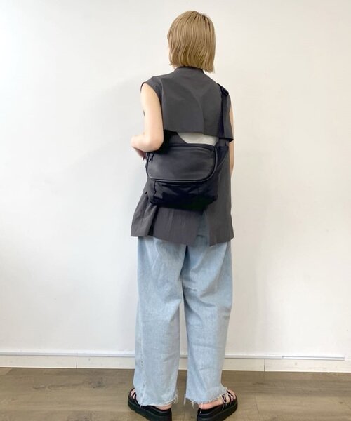 BURLAPOUTFITTER×ear】レザーフラップジップショルダーバッグ