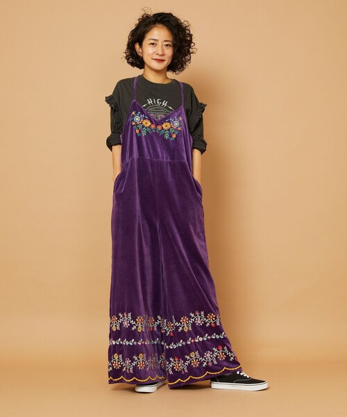 Freada（フリーダ）の「インドベロア刺繍サロペット（サロペット