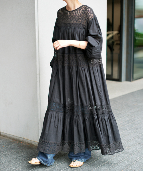 新色有り / 追加》HYUレースギャザーワンピース（ワンピース）｜Spick